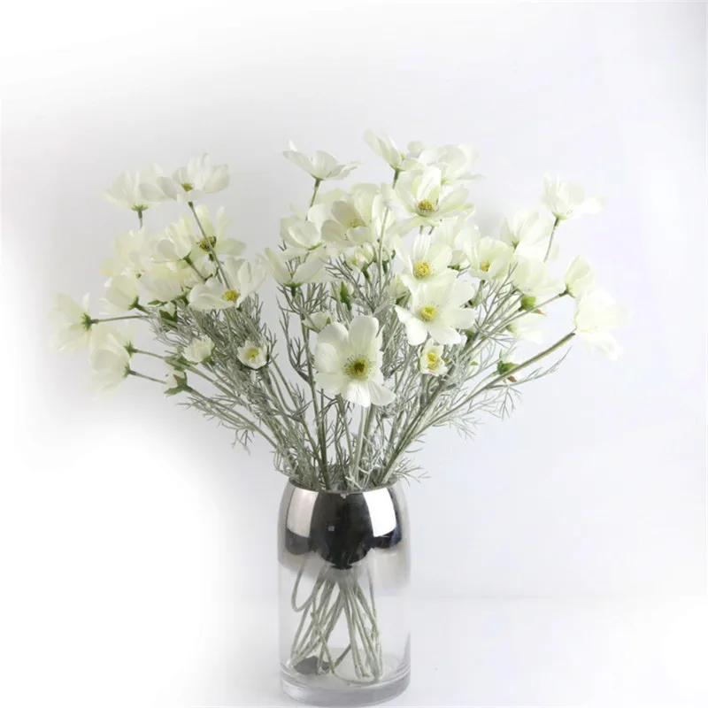 

2 Branches 6 Head Silk Cosmos Artificial Flowers Gesang Home Garden Decor Fake Flower Wedding Living Room Decoration Accessories