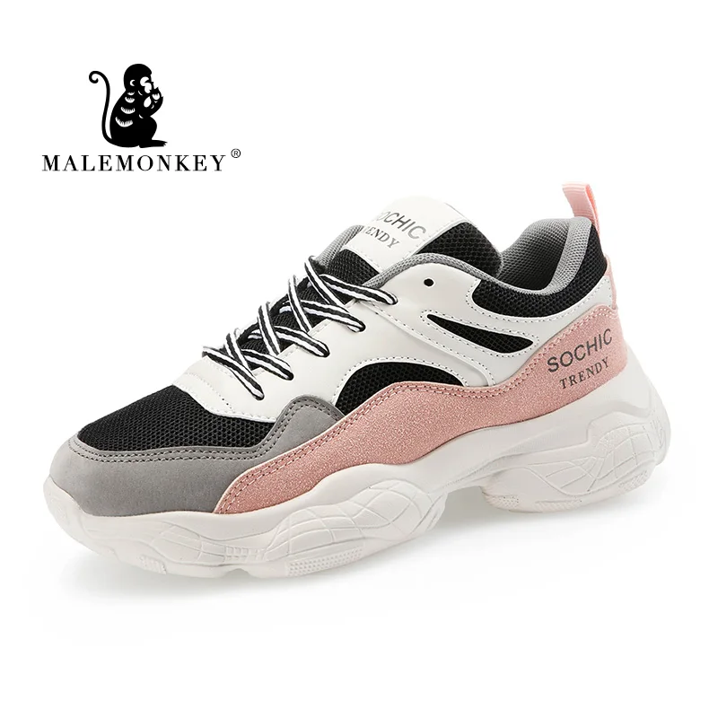 Женские дышащие кроссовки на платформе Повседневные Удобные зеленого или