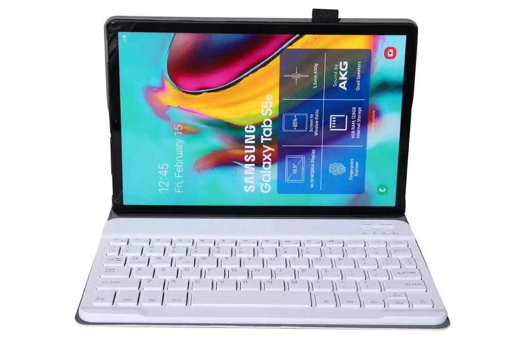 Тонкий легкий Чехол подставка с Bluetooth и клавиатурой подсветкой для Samsung Galaxy Tab S6 10 4