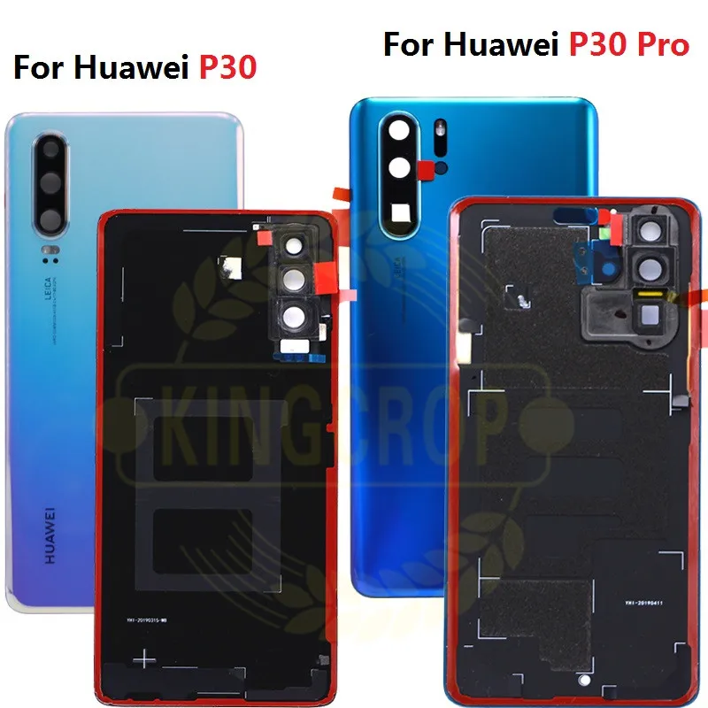 Оригинальный задний корпус для HUAWEI P30 Pro задняя крышка стеклянная батарея с