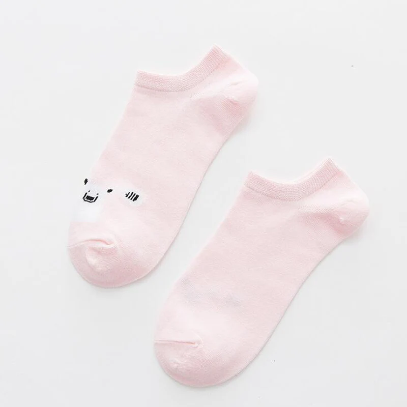 5 пар однотонных носков женские короткие носки невидимые хлопковые весенне