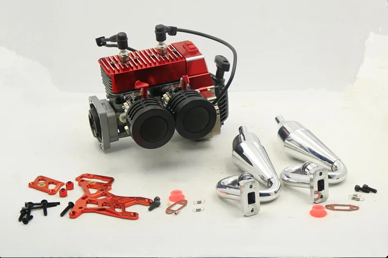 Двухцилиндровый двигатель, 60CC двигатель для 1/5 ROVAN HPI KINGMOTOR ③ GTB MCD rc автозапчасти