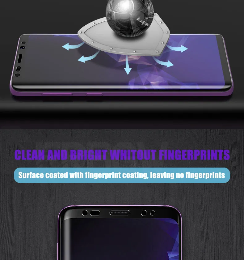 9D полное покрытие мягкая Гидрогелевая пленка для samsung Galaxy S8 S9 S7 S6 Edge Plus Note 8 9 Защитная пленка для экрана S8Plus S9Plus не стекло