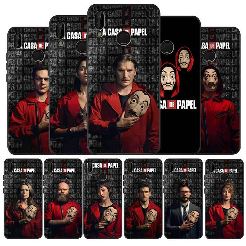 Черный мягкий чехол для телефона бумажный захвата денег ТВ шоу Huawei 40 30 20 10 9 Lite Pro P