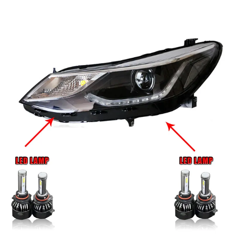 ALL LED version 2 шт. автомобильный стиль светодиодный фары для Chevrolet Cruze- для Cruze фара Объектив двойной луч H7 HID Xenon bi xenon объектив - Цвет: ALL LED version