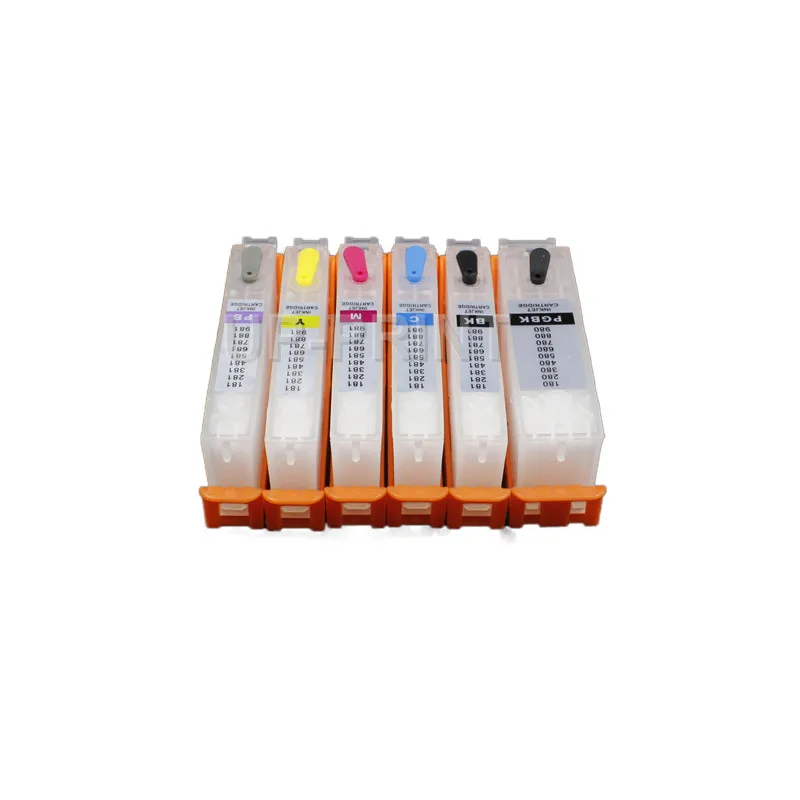 Чернильный картридж для Canon PIXMA TS8150 TS8151 TS8152 TS8250 TS8251 TS8252 TS9150 TS9155 PGI580 6 цветов на
