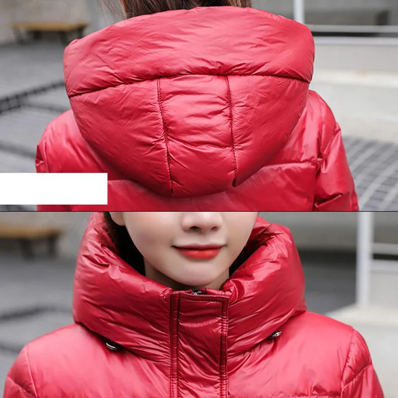 

2020 Hot Coat Jacket Winter Women Hooded Parkas Hight Quality Female Winter White Duck Down Female Thick Warm Down Coat