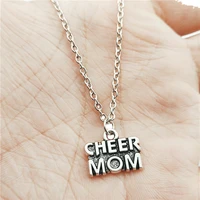 cheer mom simple charm creative chain necklace women pendants fashion jewelry accessory friend gifts