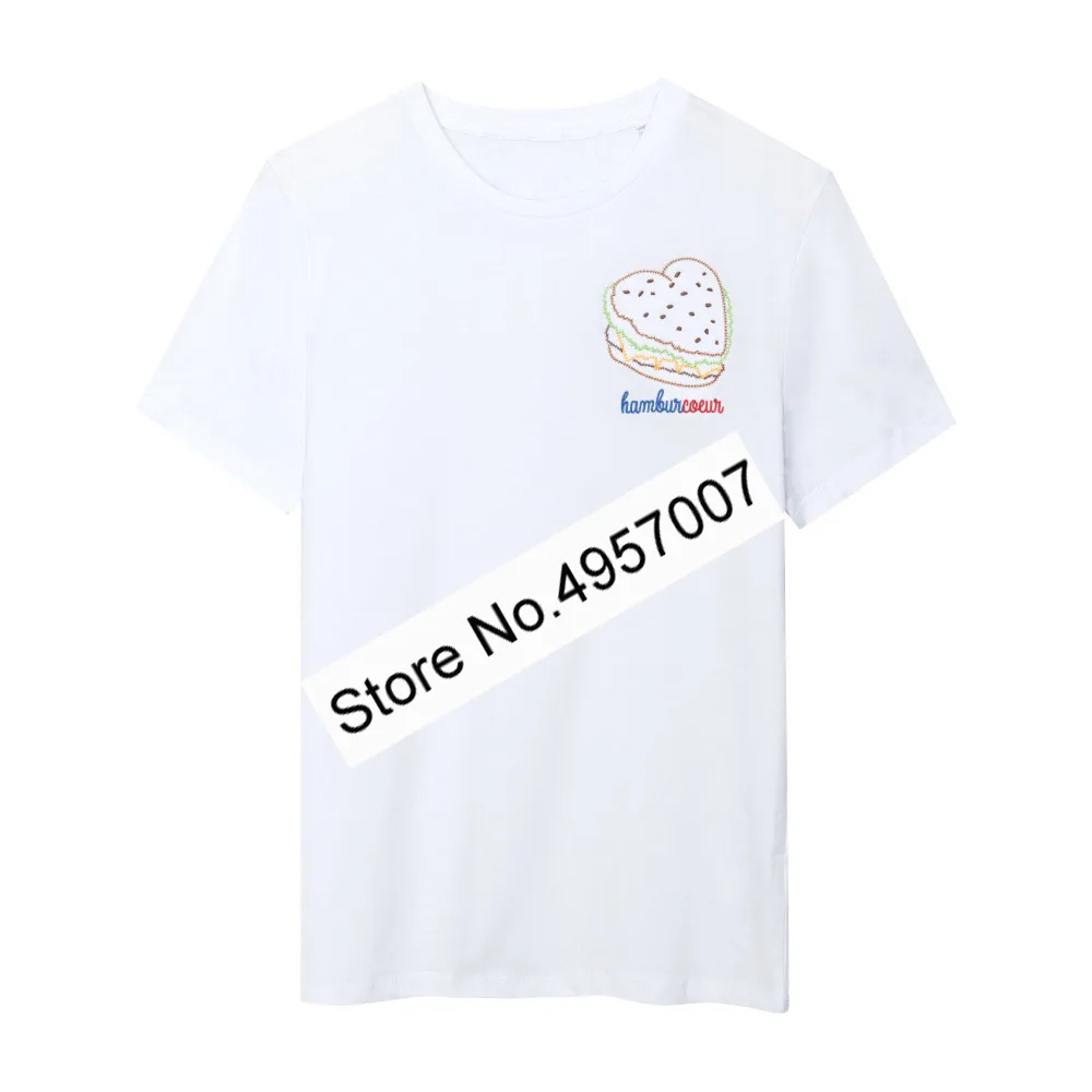 Elfbop Симпатичная хлопковая Футболка с вышивкой-2020 белые милые женские футболки