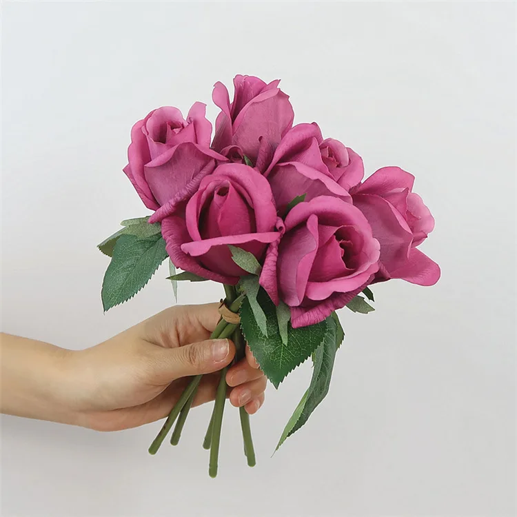 Высококачественный искусственный букет роз латексные цветы настоящие на ощупь