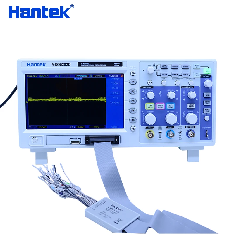 Hantek MSO5202D Digital Oscilloscope Portable 200MHz 2Channels Oscilloscopes USB Osciloscopio +16Channel Logic Analyzer | Инструменты