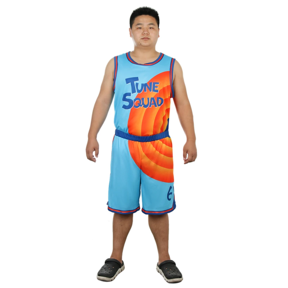 

Space Basketball Jersey Jam Cosplay Costume Tune-Squad #6 James Top and Shorts A New Legacy Basketball Uniform Clothes