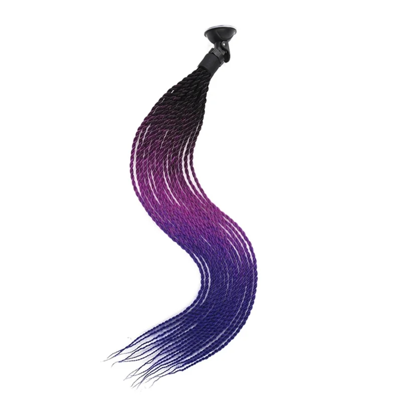 

60cm Motorcycle Helmet Women Helmet Synthetic Hair Ponytail Braid Motocross Bicycle Helmet Punk Hair Decoration Crochet Braids