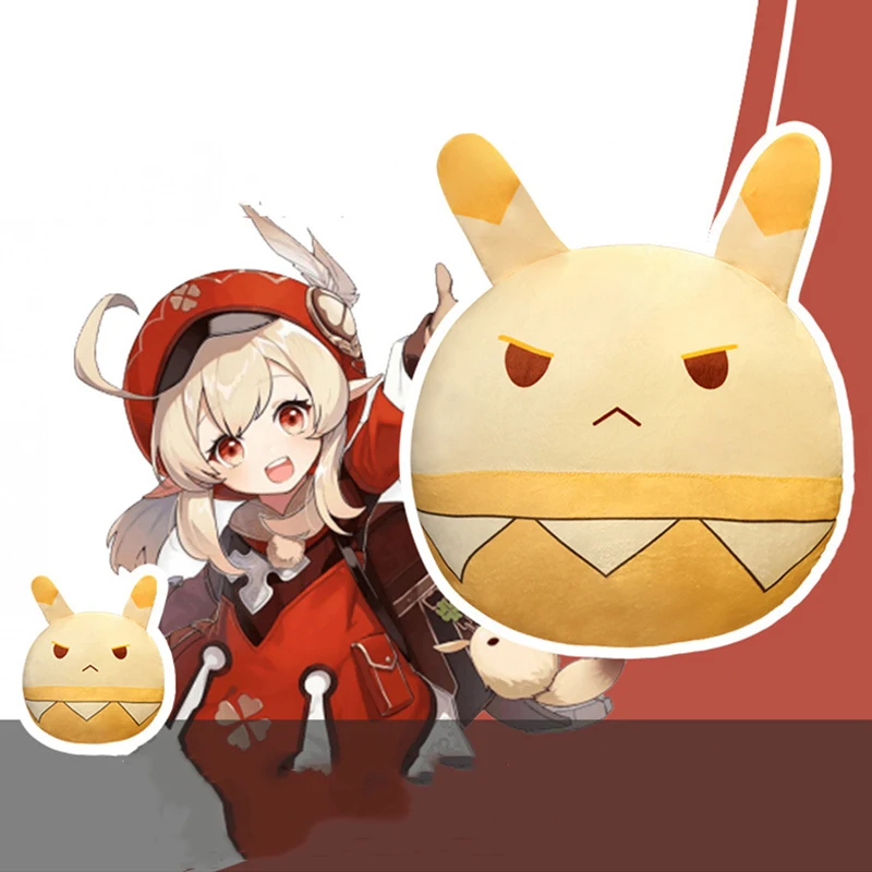 

Genshin ударная похлопывающая бомба Милая подушка кукла игрушки Klee Косплей плюшевая кавайная мультяшная подвеска аксессуары Аниме Реквизит п...