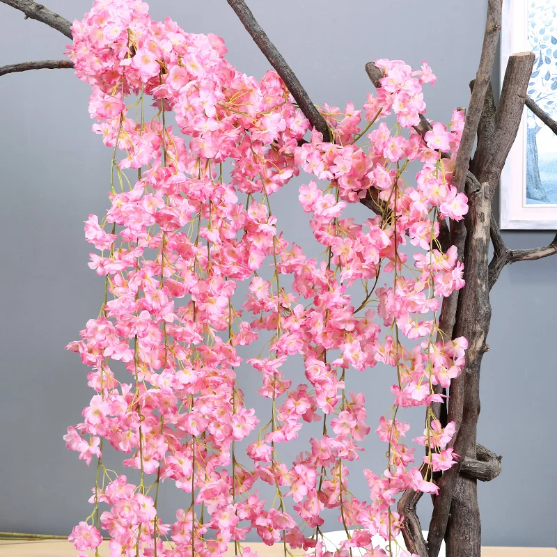 Плющ Парк гирлянда цветков глицинии искусственные растения для украшения светло