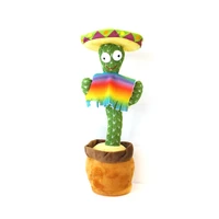 cactus toy electric dancing cactus cactus jack cactus talking toyhome office decoration plant cactus plush stuffed toy