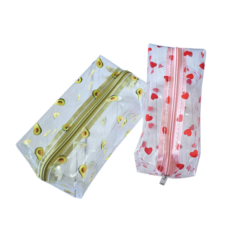 

Прозрачный большой пенал из ПВХ, школьные принадлежности, пенал, подарок, школьный пенал