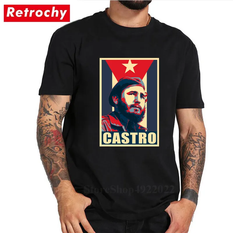 Мужские топы в стиле ретро Коммунистическая портретная футболка с изображением