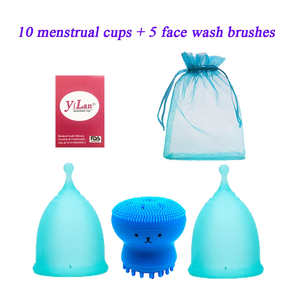 

10 Pcs Medical Silicone Menstrual Cup Feminine Hygiene Reusable Menstrual Collector Disinfection Cup & Menstrual Cup Wholesale