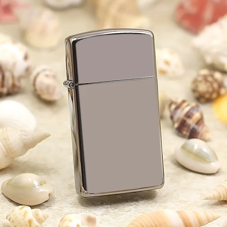 Оригинальная зажигалка Zippo медная черная зеркальная узкая керосиновая подарки с