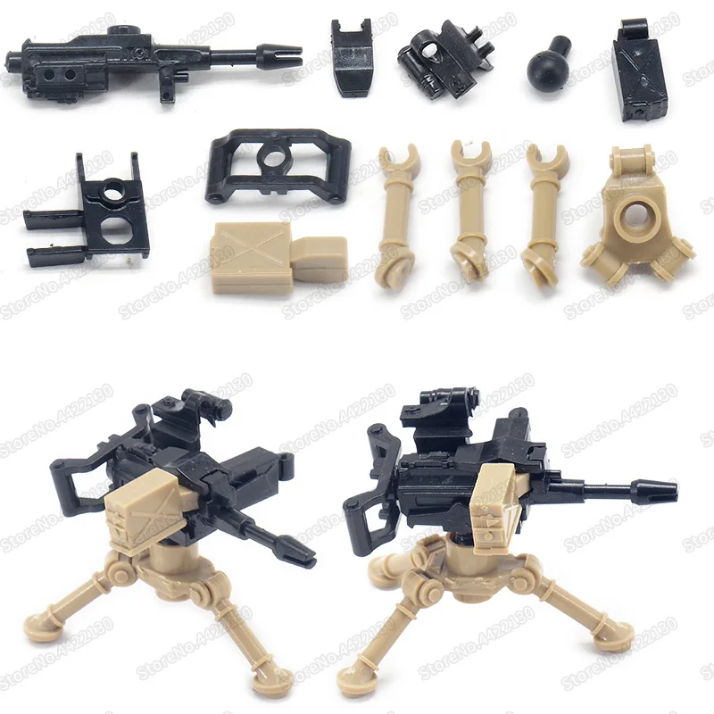 Военная Униформа Mk19 тяжелый орудие строительных блоков Diy WW2 Солдат Цифры
