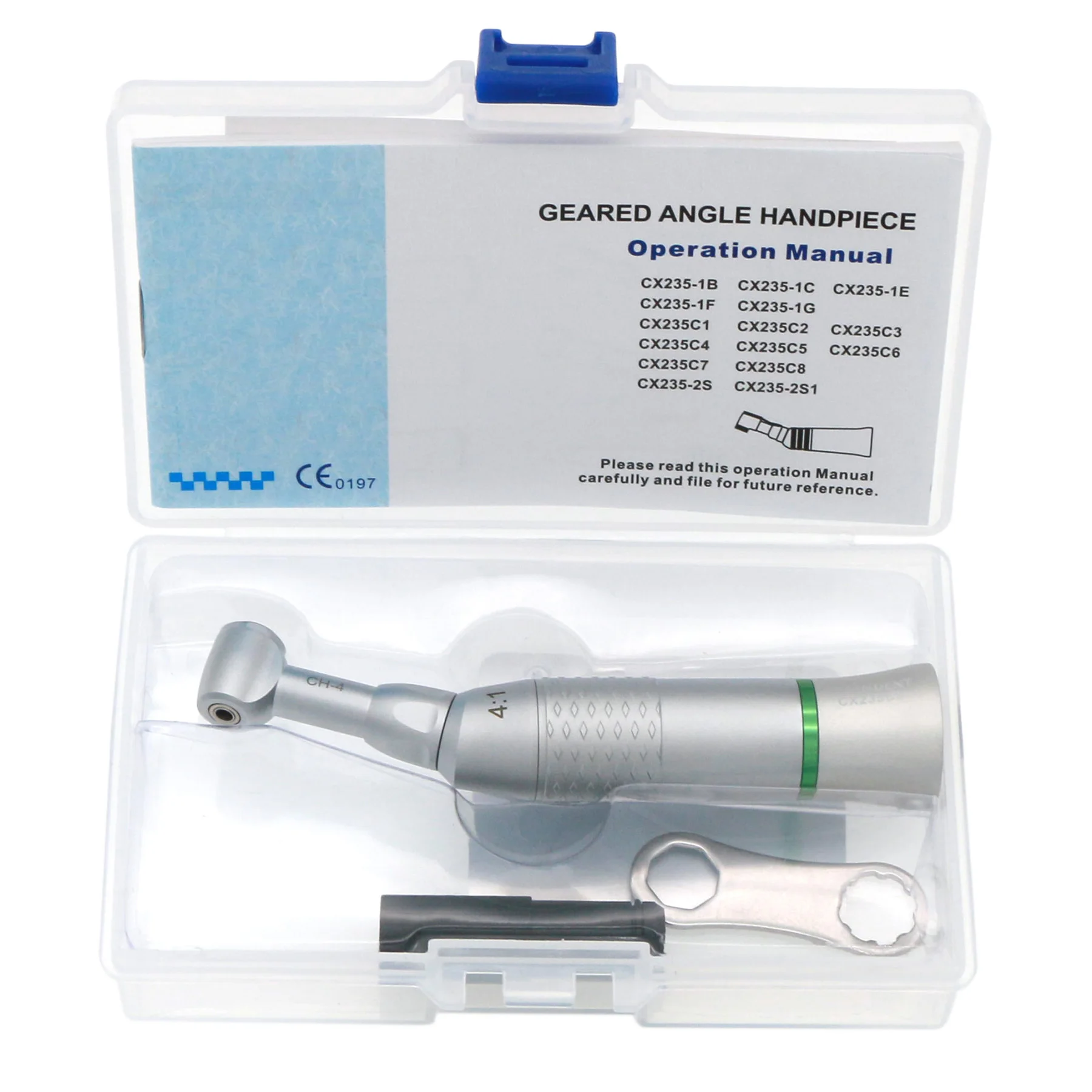 

COXO YUSENDENT Dental 4:1 Reduction Push Button Contra Angle Handpiece CX235 C3-4 Fit For ISO E type NSK KAVO