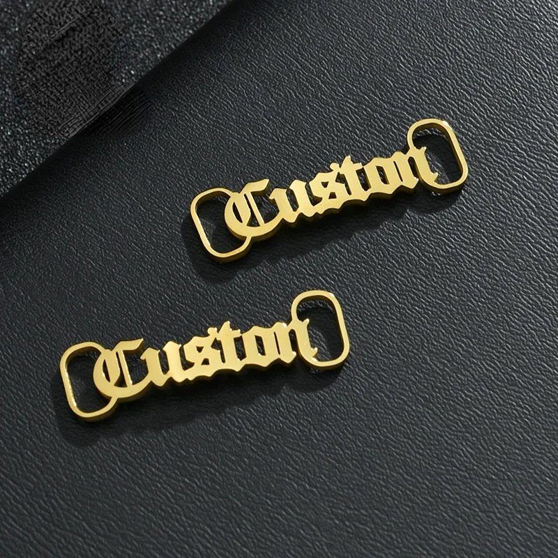 

Customized Stainless Steel Couple Letter Name Shoe Buckle Personalized Fashion Rope Buckle Gift for Birthday Christmas Family