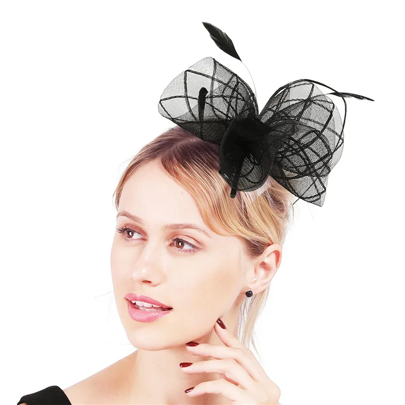 

Gorgeous Ladies Marriage Fascinators Hairpin Women Wedding Hedwear Cocktail Race Hair Accessories For Church Floral Hair Clips