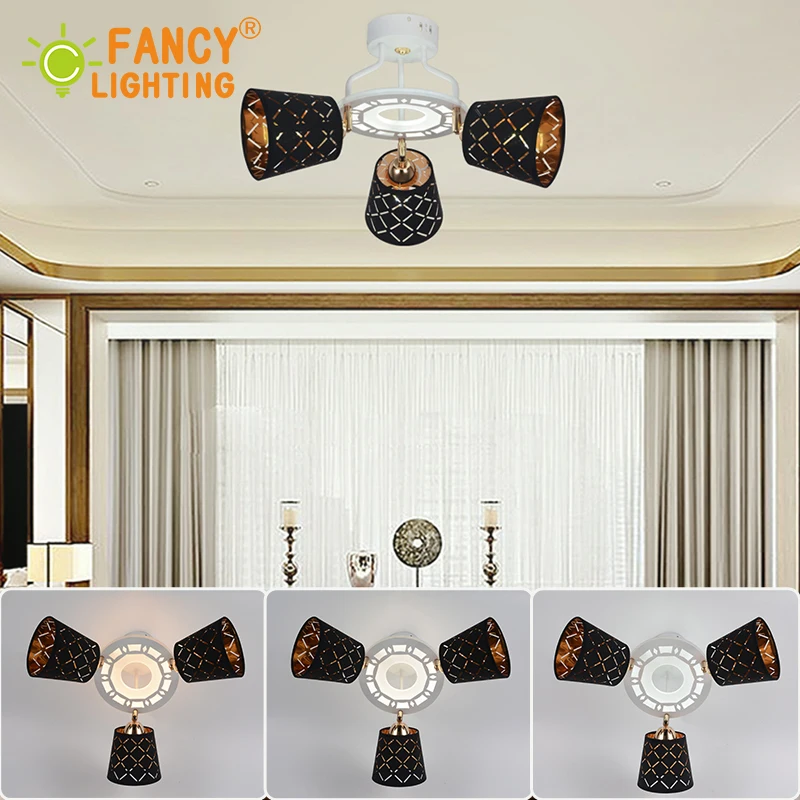 Современная люстра с шестигранной акриловой панелью светильник