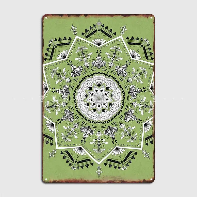 

Звезда Мандала зеленый металлический знак клуб домашняя стена персонализированный настенный фотопостер