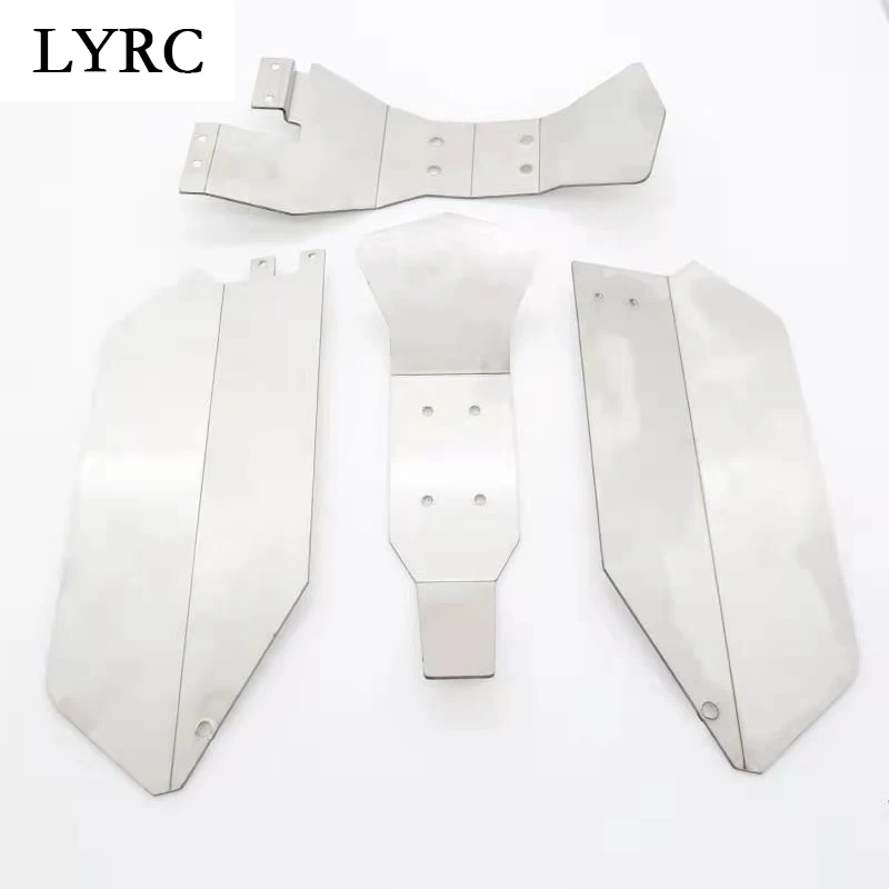 

LY Rc 1 Set Stainless Steel Metal Bumper Chassis Armor Protection Skid Plate For 1/10 RC Car Slash 4x4 dead mouse 727