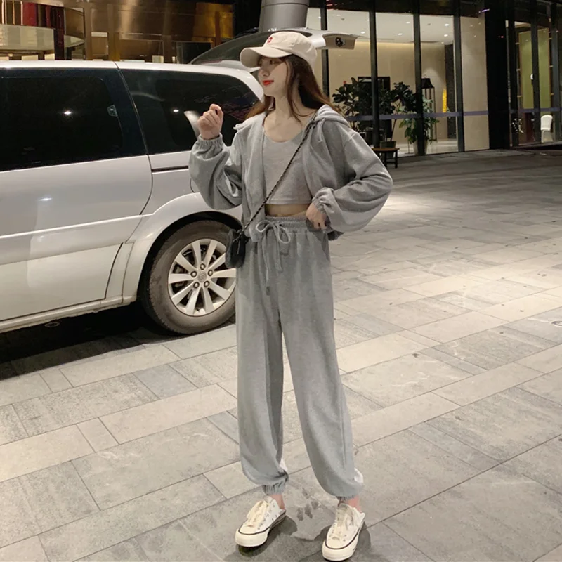 Осенние повседневные брюки корейский стиль новинка 2021 Свободный Повседневный