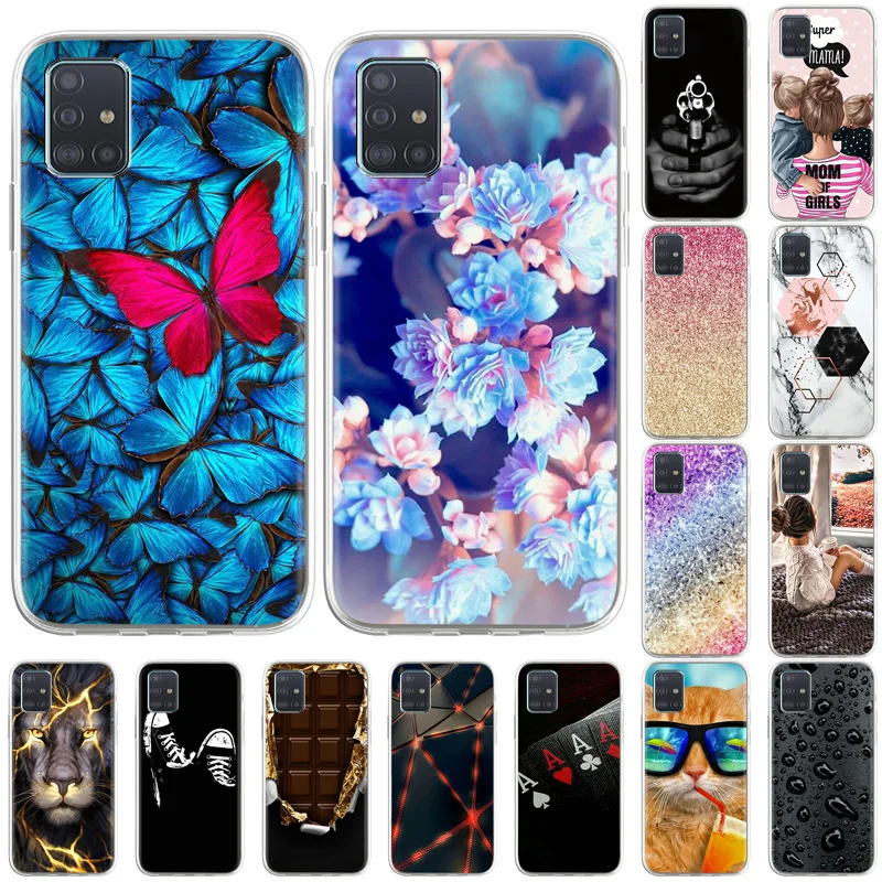 

Flower Phone Case For Samsung A52 Case A20 A21S A21 A30 A22 A10S A10E A41 A40 A81 A82 A60 A2 Core Note 10 Lite M10S Soft Cover