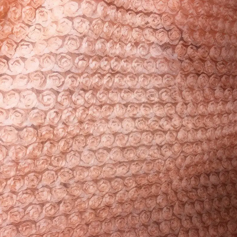 Цветочная ткань розетки 3D фотография розовая кружевная лосося во дворе