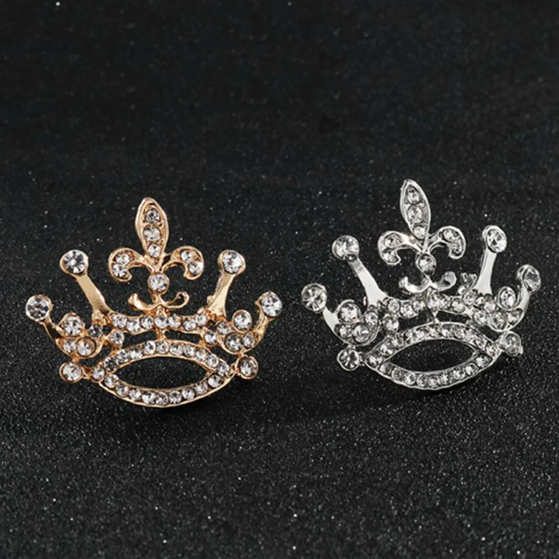 

Hot Fashion Charm Crystal Crown Brooch Retro Big Royal Rhinestones Brooches Woman Jewelry Wedding Corsage Handmade Fine Gift
