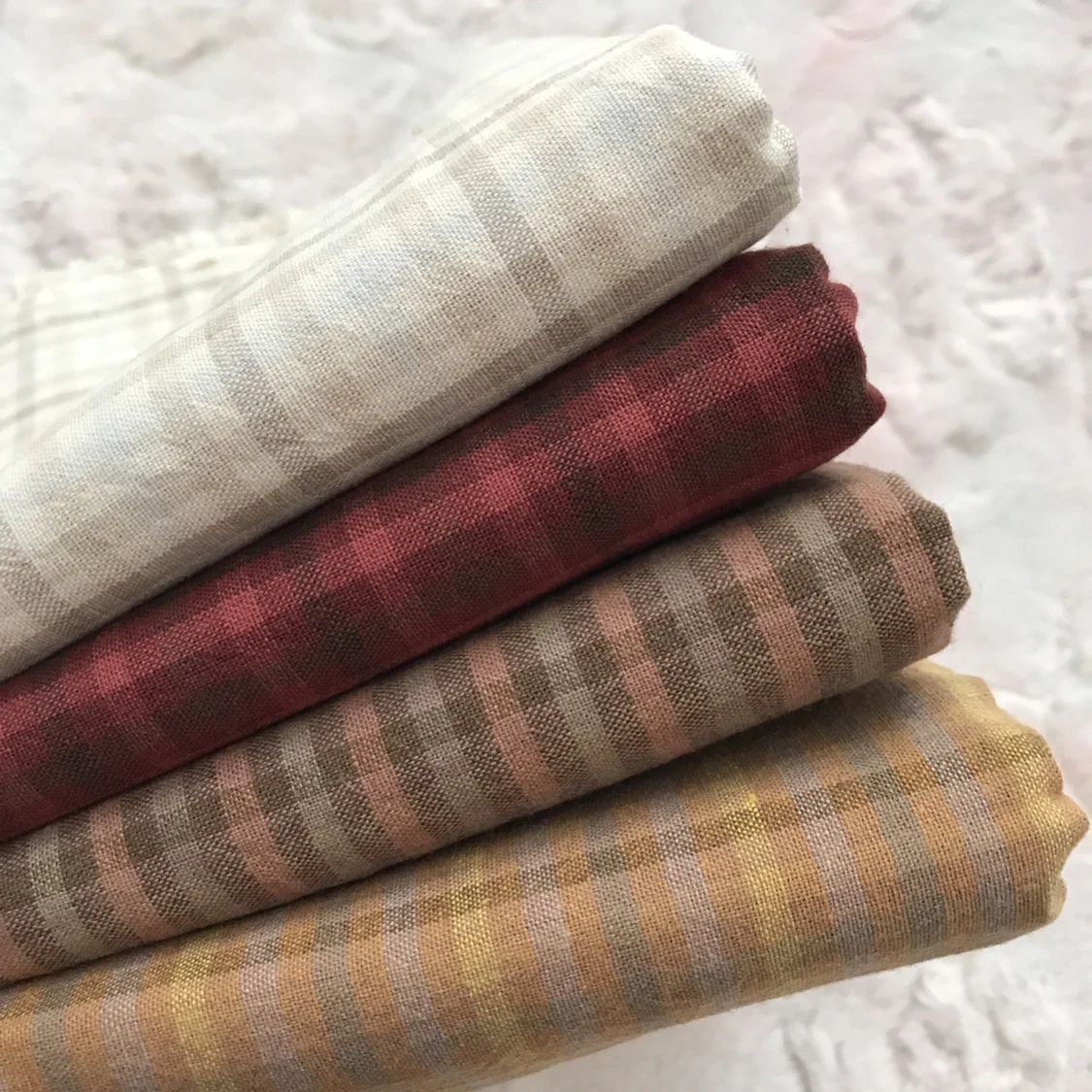 

Little Cloth DIY Japan Group Yarn-dyed Fabric,for Sewing Handmade Patchwork Quilting ,grid Stripe Dot 50x70cm 240g/m Plain Piece