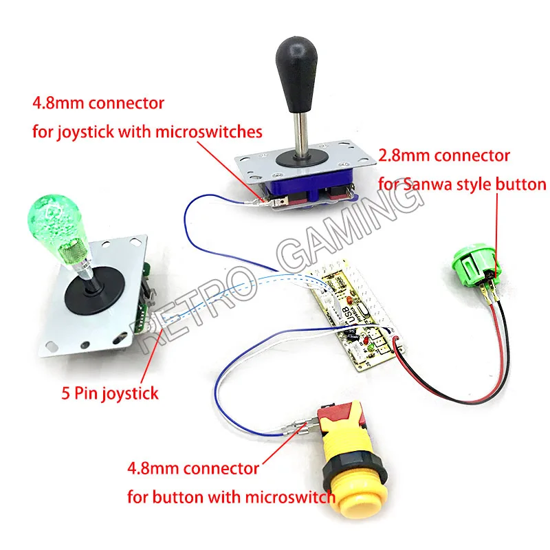 

Zero Delay USB Diy Kit 5Pin Amrican 1 /Raspberry Pi