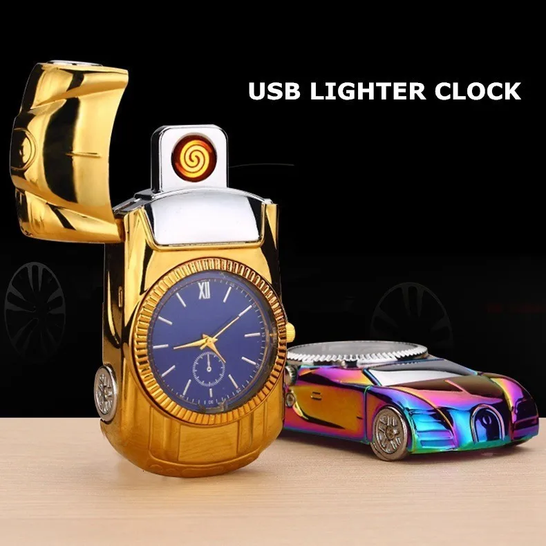 COXRY, usb зарядка, беспламенная зажигалка, Золотая модель автомобиля, мужские часы, роскошные Брендовые мужские часы, кварцевые игрушки, коллекция часов для мужчин