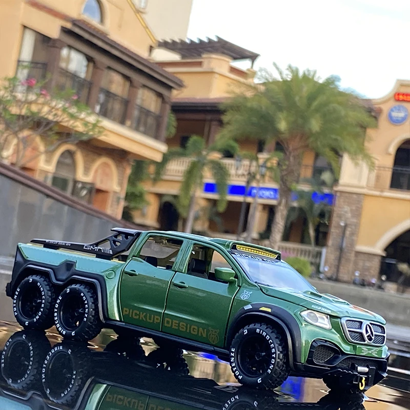 1:28 Benz X-Class 6*6 Monster Trucks Литые и игрушечные автомобили модель автомобиля миниатюрная