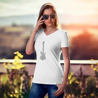 summer pinterest printed women t shirts loose clothes beautiful electric guitar graphic tee shirt trendy wholesale tshirt