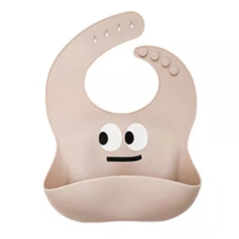 

New Baby Silicone Bibs Silicone Waterproof Bib Anti-dirty Saliva Towel Smiley Children Newborn Boys Girls Feeding Accessories