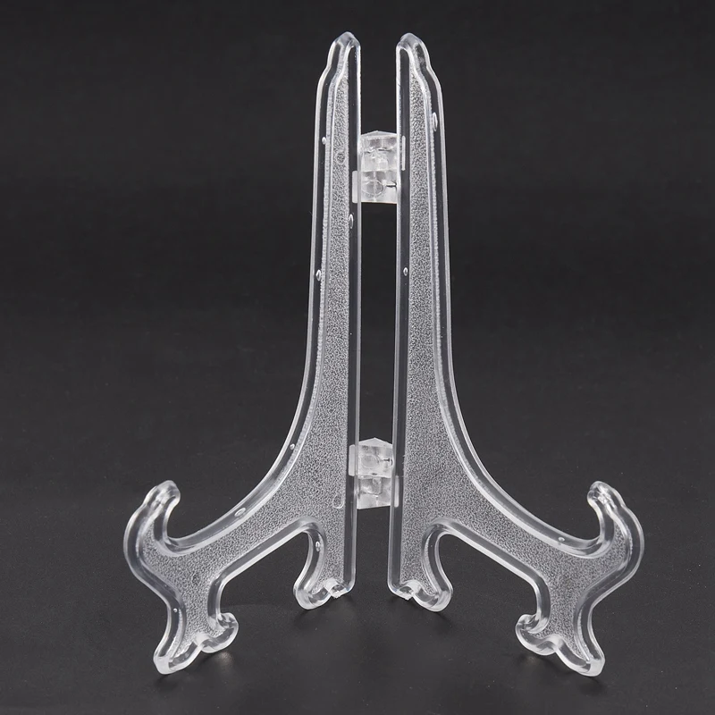 12Pcs/Set Clear Plastic Easels Plate Holders Display Dish Rack Picture Frame Photo Book Pedestal Holder Stand Stander | Дом и сад