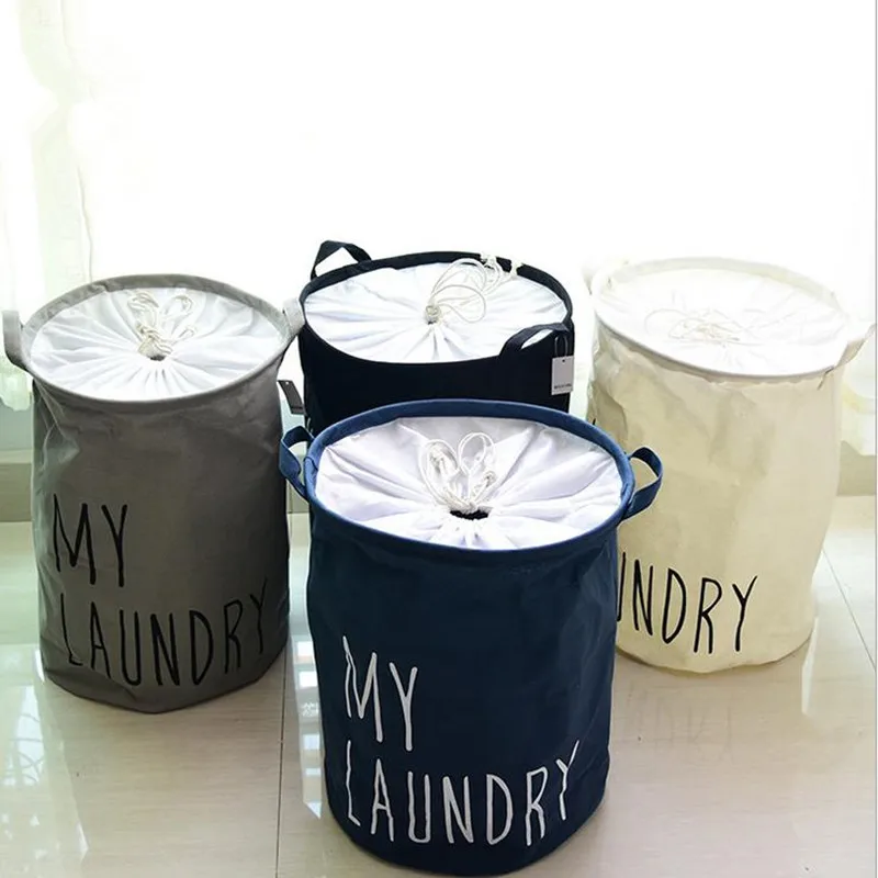 Ведра органайзер для одежды корзина хранения хлопок лен складная белья Большая