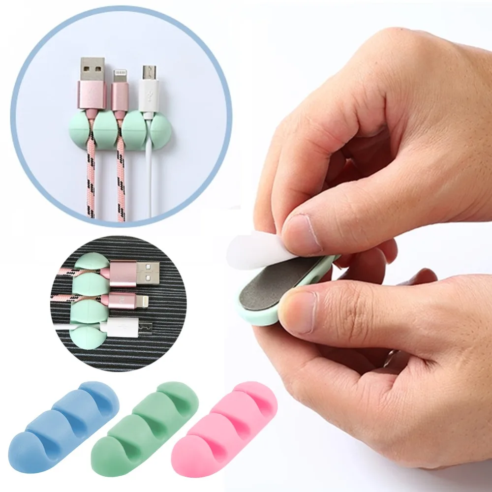 Креативный силиконовый органайзер для проводов 2 упаковки простая паста