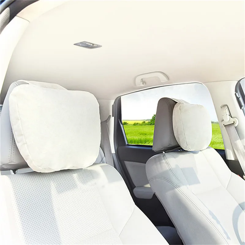 

Car Universal Safety Breathable Leather Pillow Waist Protection Head Neck Rest Cushion Soft Auto Seat Pillow