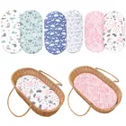 Мультяшная детская кроватка, простыня, мягкая моющаяся детская люлька, натяжная простыня, многоразовое дышащее постельное белье для младенцев, наматрасник