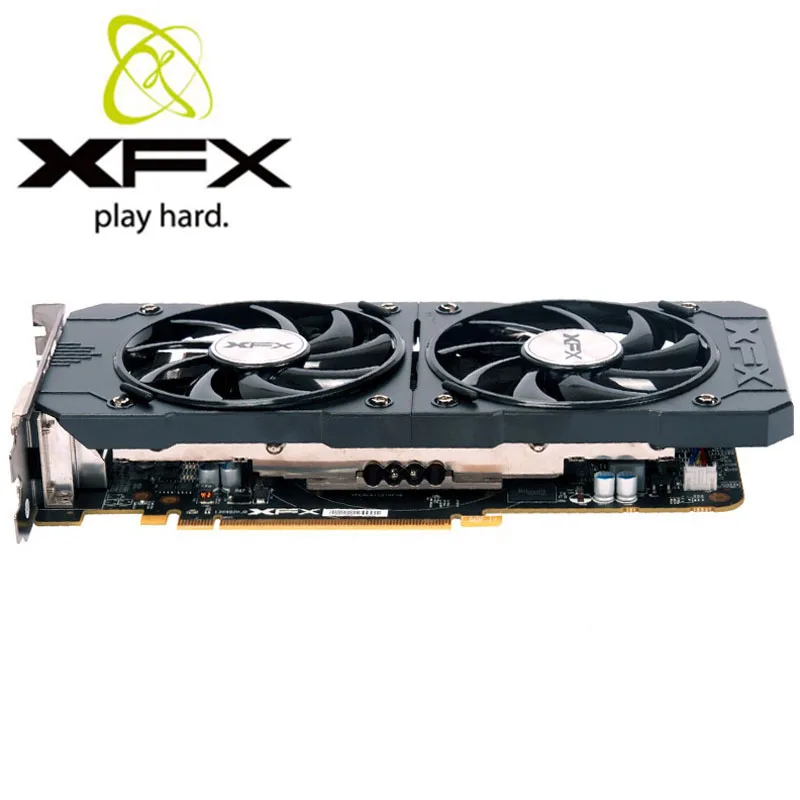 XFX Графика карты R7 370 R9370 4 Гб 256Bit GDDR5 видеокарта AMD R9 300 серии VGA 4G б/у|Видеокарты| |