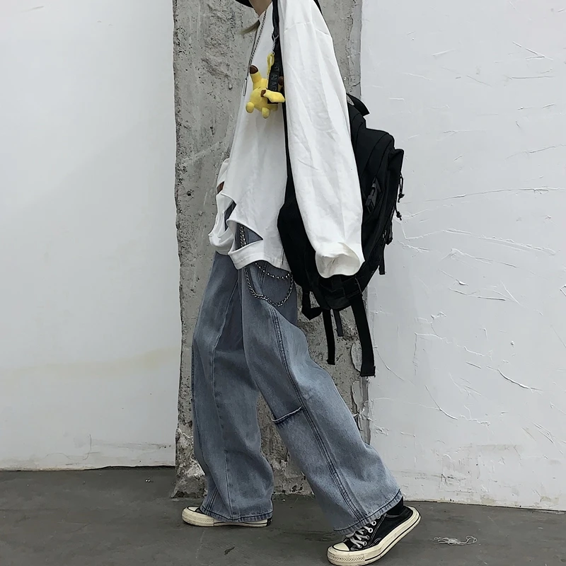 Новинка весна-осень 2020 парные простые потертые джинсы модные повседневные