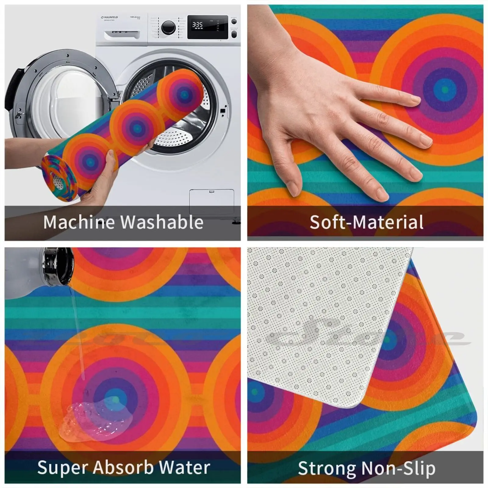 Мягкий Нескользящий Коврик Space Age I коврик подушка для Verner Panton Датский дизайн