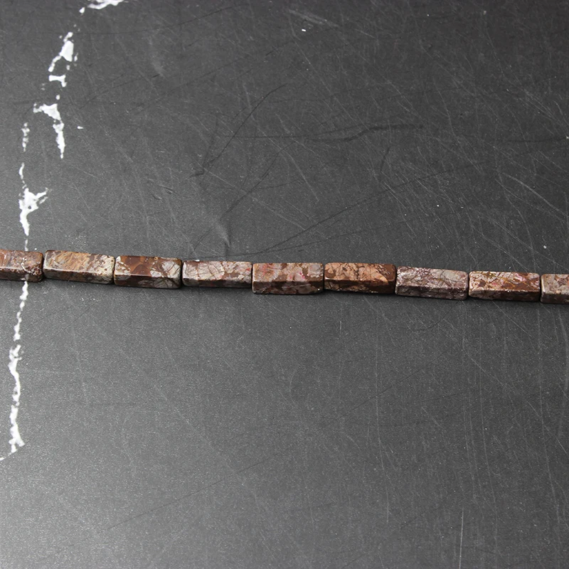 LanLi модные украшения 4x13 мм Прямоугольник натуральные камни бусы DIY для мужчин и